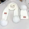 Nowy zestaw szalika dla niemowląt zimowy ciepły garnitur projektant dzianin cap 2pcs dzianinowe czapki i szaliki 12*120 cm Nov10