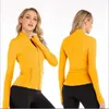 Vestes de Yoga pour femmes lu-31 définir le manteau de Sport d'entraînement, veste de Fitness, vêtements de Sport à séchage rapide, haut solide avec fermeture éclair, sweat-shirt Align Sportwear, vêtements de gymnastique