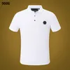 Новый филип Plain Men Comput Designer Skull PP Polo рубашка с коротким рукавом бренд весна и летние лацка