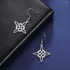 Dingle örhängen Cooltime Witch Knot Drop Earring för kvinnor Rostfritt stål Witchcraft Hoop Amulet Jewlery Gift 2023 in