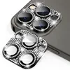 Protezione per obiettivo fotocamera con diamante glitter in metallo Bling per iPhone 14 13 12 11 Pro Max Plus 13 12 Mini 14 Pro Protezione schermo in vetro