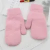 Five Fingers Gloves Double-layer Hair Mittens For Women Female Solid Color All Winter Outdoor Keep Warm 2023 Korean Style