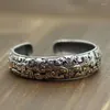 Hänghalsband charmiga S925 sterling silver gör gammal stil odjur öppen thailändsk personlighet retro trendsättare med mäns armband