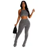 Pantalon de deux pièces pour femmes Femmes Summer Sexy Set Tenues Mode Casual Strap Crop Top Taille haute Bodycon Vêtements Costume Streetwear Festival