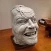 Decorative Objects Figurines Sculpture Of The Shining Bookend Library Heres Johnny Sculpture Resin Desktop Ornament Book Shelf Creative Statue Figurine 230410