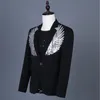 Men's Suits & Blazers Wing Sequins Blazer Men Designs Jacket Mens Stage Costumes For Singers Clothes Dance Star Style Dress Punk Masculino H