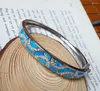 Bangle Blue Fire Opal Bracelet Manchette Bijoux Pour Femmes