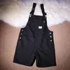 Men S Shorts Summer Men Bib Pants Solid Color Casual Jumpsuits Streetwear Joggers Multi -Pockets Fashion Suspenders Cargo Overalls 220410