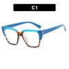Okulary przeciwsłoneczne damskie okulary antybluazowe moda moda retro prostokątne TR90 wielokolorowe dojazdy do pracy studenckiej