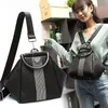 Fashion multi-functional soft leather diamond-encrusted backpack all-in-one handbag crossbody bag 23*22*27