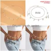 Belly Chains Boho Simple Pärlade midjekedja för kvinnor naturliga skalhänge magen y bikini strand kropp sommar smycken dropp de dhgarden dhtiu