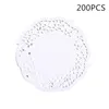 Table Mats 200 Pieces Multi-Purpose Round Lace Paper Doilies For Food Cake Crafts Hollow Flowers Fashion Design Birthdays Gift