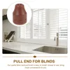 Storage Bags 6 Pcs Drawstring Sleeves Fringe Curtain Window Blind Cord Knobs Drops Household Blinds Plastic Pulls End