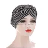 Beanie/Skull Caps Muslimska kvinnor Silk Braid Pre -bundet Turban Hat Headscarf Cancer Chemo Beanie Cap Hijab Headwear Head Wrap Hai Dhgarden Dhjc7