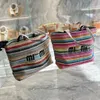 Summer Beach Straw Bag Fashion Women Travel Totes lyxig högkvalitativ shopping Tygväskor Partihandel Toppdesigner utomhushandväskor stor kapacitet