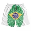 Men's Shorts Summer Men Swimwear Breathable Quick Dry Trunks Brazil Finger Print Beach For Running Training Surfing