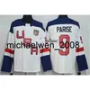 Kob Weng 2016 vintage World Cup North America Male 9 Parise 8 Pavelski 4 Carlson 17 Kesler Navy/White Blank Men's Ice Hockey Jerseys