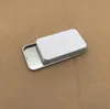 Plain silver color slide top tin boxrectangle candy usb boxes case container Wholesale