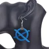 Orecchini pendenti UKEBAY Goccia a forma di volante per donna Gioielli viola Regalo Ragazza Designer Accessori per orecchie strani fatti a mano
