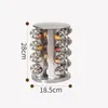 Kitchen Storage 16 Holes Rotating Spice Rack Temperos Condimentos Shelf Stainless Steel Seasoning Jar Set Supplies