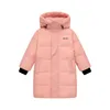 Manteau d'hiver en duvet pour enfants, parka à capuche, épais et chaud, Long, vêtements pour jeunes enfants, filles