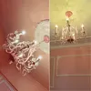 Wall Lamp Korean Princess Room Pink Kids Bedroom Sconces Led Bedside Decoration Girl's Beautiful Crystal Light