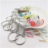 7 färger Creative Wine Bottle Keychain Pendant Simation Bottles Key Chain Bag Ornament Craft Gift Drop Delivery DH1RA