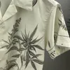 Мужские повседневные рубашки ботаническая цветочная рубашка с коротки