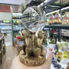 Bolsas de jóias resina macaco expositor para esferas de cristal artesanato ornamentos bolas base titular decoração de escritório em casa