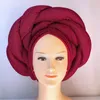 Chapeaux de fête Dernières paillettes brillantes Turban Cap pour femmes Prêt Femme Head Wraps Africain Auto Geles Aso Oke Headtie Déjà fait Headties 9L 230411