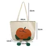 Bolsas de noite YouDa Bolsa de ombro de tela coreana Youda para mulheres fofas Apple Man Bola simples Bola grande Capacidade casual Shopper Tote