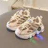 Athletic Outdoor 1-6 years old Kids Sneakers Children Baby Girls Boys LED luminescence Sport Run Sneakers Shoes Sapato Infantil Light Up Shoes