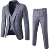 Mens Suits Blazers 남자 브랜드 3 조각 세트 비즈니스 조끼 블루 코트 결혼식 우아한 재킷 파티 캐주얼 Terno 231110