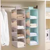 Storage Boxes Bins Multilayer wardrobe closet foldable item storage rack clothes inner hanger organizer shelf 230410