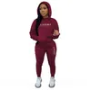 Damen Trainingsanzüge Pullover Designer Hoodie Herbst Casual Damen Anzug Outdoor Warm Sweatshirt Brief bedruckt Baumwolle Kapuzenpullover Straße