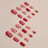 False Nails Artificial Nail Kit Christmas Wearable Festive Series Manicure Tips For Women Full Cover Gel Fake With