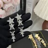 Fashion Women 18k Gold Designer Orecchini per borchie Orecchini a stella di cristallo designer di marchi Lettere Eargropele