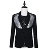 Men's Suits & Blazers Wing Sequins Blazer Men Designs Jacket Mens Stage Costumes For Singers Clothes Dance Star Style Dress Punk Masculino H