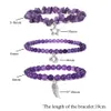 Modische Chakras Natürliche Kristallperlen Armbänder Legierung Stern Flügel Handgemachtes Gewebtes Armband Set Für Frauen Schmuck