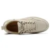 Daim cuir hommes chaussures décontractées baskets de créateur hommes de luxe italien hommes chaussures marques respirant chaussures de marche Zapatillas Hombre