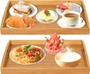 Bamboo Wooden Tray Japanese Bread Snack Solid Wood Household Kung Fu Tea Set Water Cup Plate Hotel Plates Home Kitchen Supplies