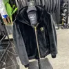 Herrjackor designer tech vinter mink plysch män kvinnor tjocka varma rockar mode lilla björn guld stämpel kappa bokstäver broderi outwear sportkläder t230412