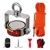 360 Kit de ímã de pesca giratório 200-300KG Gancho de dupla face Corda durável Neodímio N52 Forte magnético de metal Hold Lift Isnbr