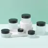 Barattoli di vetro ricaricabili da 5-100 g Bottiglie di crema di cera per la cura della pelle vuote Trasparente satinato