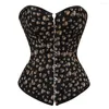 Bustiers korsetten sexy overbust korset en bustier schedel print lingerie kostuum top showgirl clubwear steampunk gothic voor dames shaper