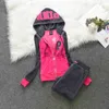 Kadınlar İki Parçalı Pantolon Y2K Pembe Marka Velvet Trailsuit Velours Sıradan Spor Seti Kadınlar Bahar 2023 Moda SPLICE HOODIE Sweatshirt 2 Parça Set J231111