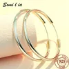 Hoop Huggie Somila Fashion S925 Boucles d'oreilles 3-7CM Diamètre Big Hoop Boucles d'oreilles pour les femmes Platine Plaqué Boucles d'oreilles 230410