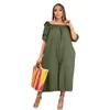 Womens Designer Clothing Loose Causal Jumpsuits 2023 Ny stil One-Should Short Sleeve Pocket Onesies som en klänning plus storlek 3XL