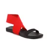 Sandaler Fashion Women's senaste design äkta läderdame handgjorda elastiska band Cross Strap Female Shoes 230411