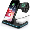 LHZW SMtech 3 In 1 Qi Wireless Charger Stand for Apple Watch Ultra 8 7 6 5 4 Airpods Pro 15W Fast Charging Dock Station For iPhone 14 13 12 11 Pro Samsung Huawei Phone